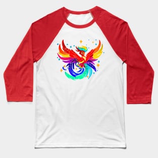 Happy Pride Rainbow Phoenix Baseball T-Shirt